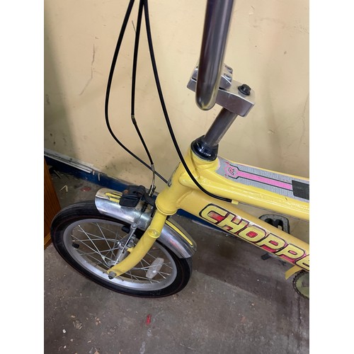 60 - YELLOW PAINTED MARK 3 CHOPPER BICYCLE