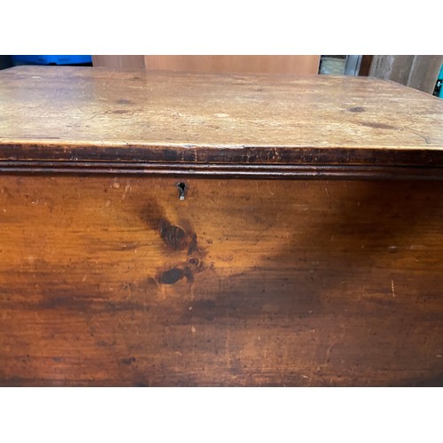 103 - 19TH CENTURY PINE TRUNK WITH CARRY HANDLES