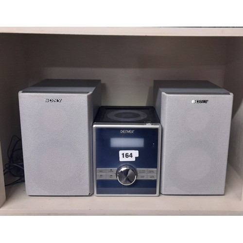 51 - DENVER CUBED CD PLAYER WITH SPEAKERS