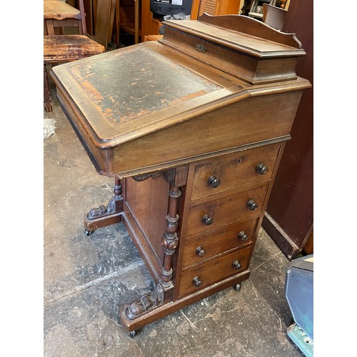 167 - VICTORIAN WALNUT DAVENPORT DESK