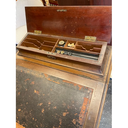 167 - VICTORIAN WALNUT DAVENPORT DESK