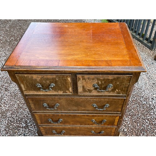 212 - REPRODUCTION GEORGIAN STYLE MAHOGANY TWO OVER THREE DRAWER CHEST