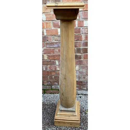 232 - PINE TAPERED COLUMN TORCHERE STAND