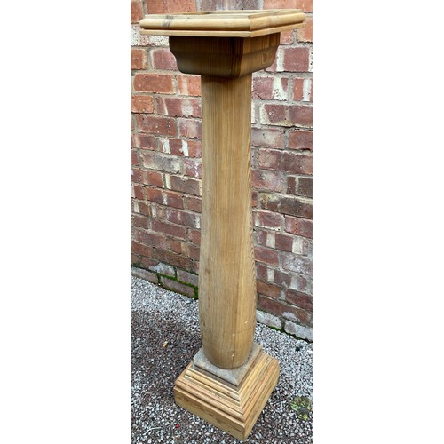 232 - PINE TAPERED COLUMN TORCHERE STAND