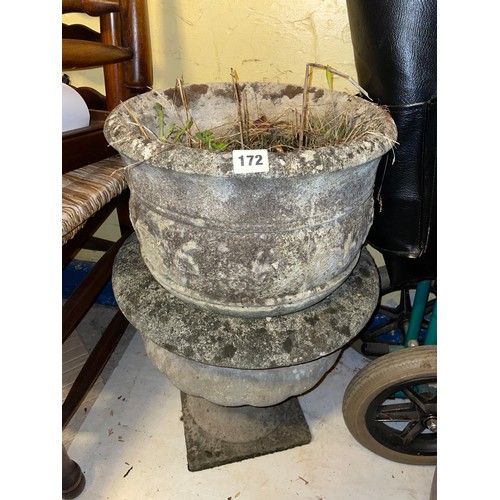 172 - SELECTION OF STONEWORK PLANTERS AND CAMPANA URN