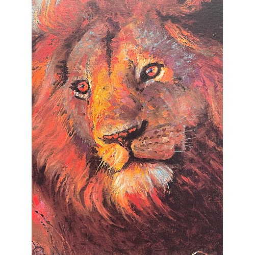 288 - ROLF HARRIS 116/195 CANVAS WINDSWEPT LION