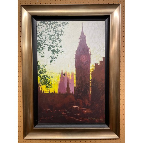 284 - ROLF HARRIS 104/195 GIGLEE CANVAS ENTITLED FADING LIGHT PARLIAMENT