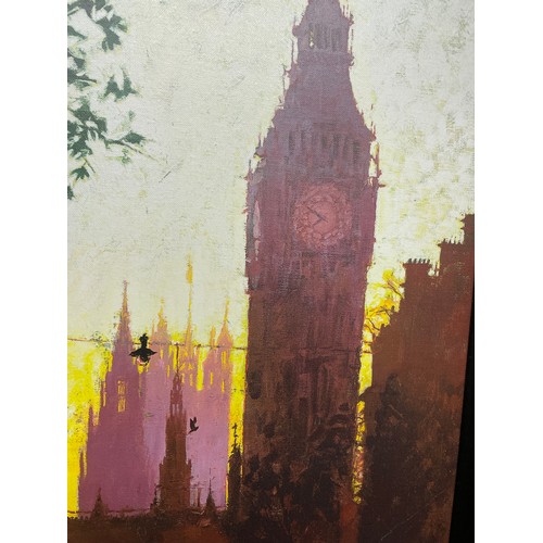 284 - ROLF HARRIS 104/195 GIGLEE CANVAS ENTITLED FADING LIGHT PARLIAMENT