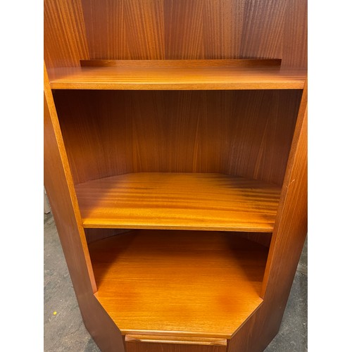 90 - 1970S G PLAN TWO PIECE SECTIONAL CORNER OPEN SHELVING UNIT