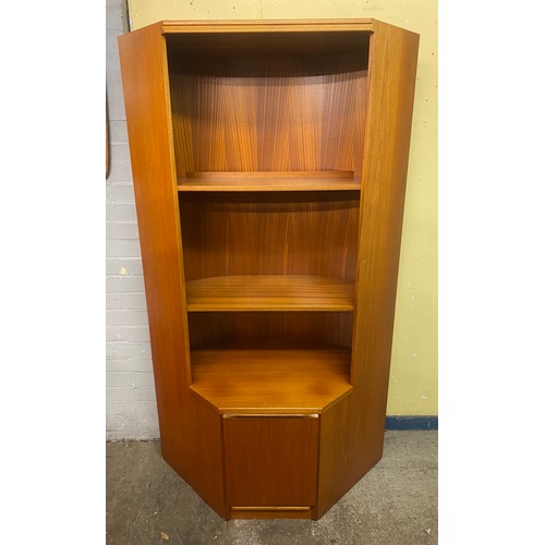 90 - 1970S G PLAN TWO PIECE SECTIONAL CORNER OPEN SHELVING UNIT