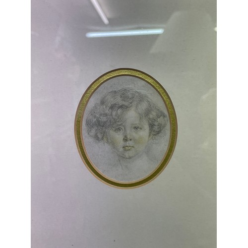 301 - FOUR LITHOGRAPHIC PRINTS OF CHILDRENS PORTRAITS IN GILDED GLAZED FRAMES