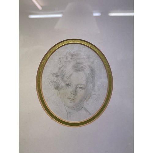 301 - FOUR LITHOGRAPHIC PRINTS OF CHILDRENS PORTRAITS IN GILDED GLAZED FRAMES