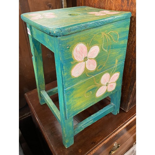 229 - PAINTED SMALL STOOL