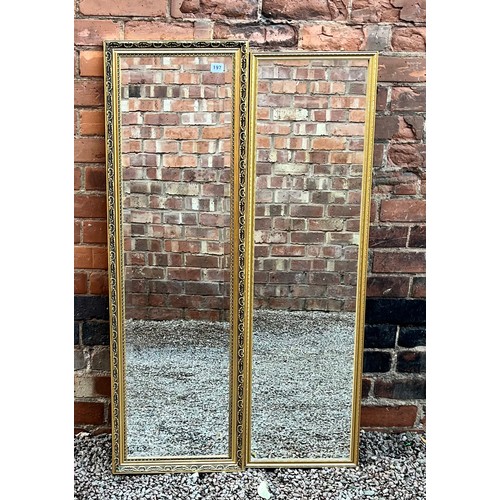 197 - GILT ACANTHUS MOULDED OBLONG MIRROR