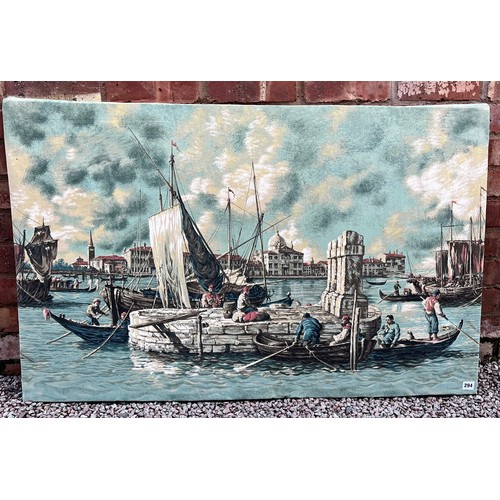 294 - PRINTED CANVAS OF VENETIAN CANAL SCAPE