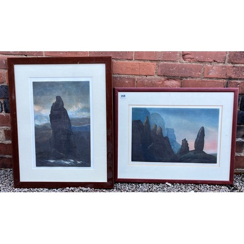 258 - TOM MACKENZIE LIMITED EDITION 23/75 OLD MAN OF STORR, AND LIMITED EDITION A/P INACCESSABLE PINNACLE