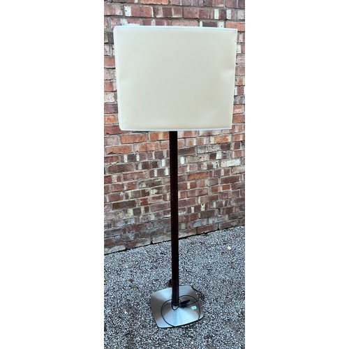 151 - INTERLACED LEATHER COLUMN LAMP STANDARD AND SHADE