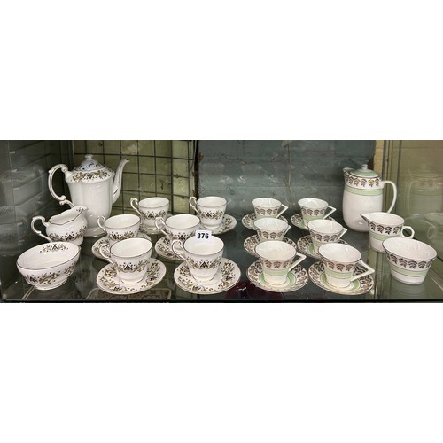 376 - PARAGON CADENZA TEA SET, AND A GLADSTONE CHINA CONICAL COFFEE SET