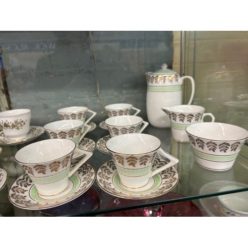 376 - PARAGON CADENZA TEA SET, AND A GLADSTONE CHINA CONICAL COFFEE SET