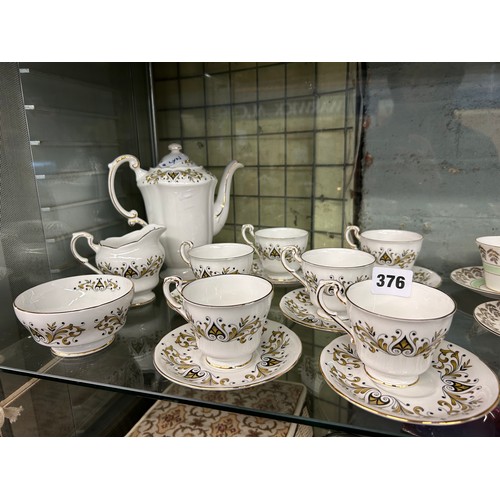 376 - PARAGON CADENZA TEA SET, AND A GLADSTONE CHINA CONICAL COFFEE SET