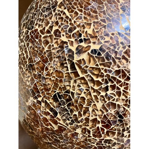 200 - AMBER CRAZED EGGSHELL TABLE LAMP