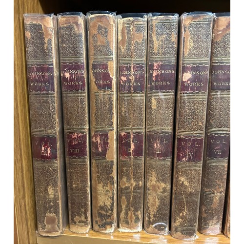 525 - WORKS OF SAMUEL JOHNSON NEW EDITION 12 VOLUMES PRINTED LONDON 1816