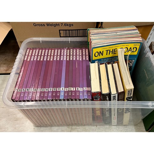 495 - CARTON - SET OF KNOWHOW BOOKS, BOOKS ON BOXING AND ON THE ROAD MAGAZINES