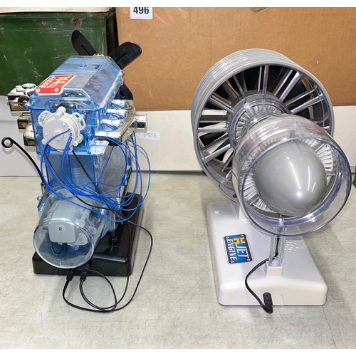 544 - HAYNES WORKING MODEL OF A JET ENGINE AND ETERNAL COMBUSTION ENGINE