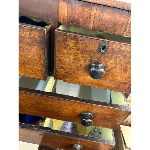 230 - 19TH CENTURY MAHOGANY TWO OVER TWO DRAWER CHEST A/F