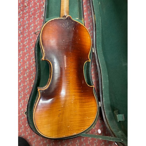 679 - CASED UNMARKED VIOLIN