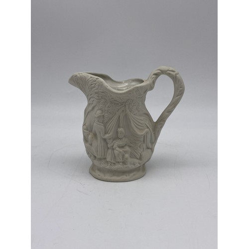 455 - PORTMEIRION BRITISH HERITAGE COLLECTION PORCELAIN RELIEF MOULDED JUGS