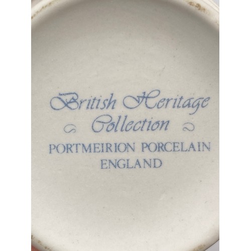 455 - PORTMEIRION BRITISH HERITAGE COLLECTION PORCELAIN RELIEF MOULDED JUGS