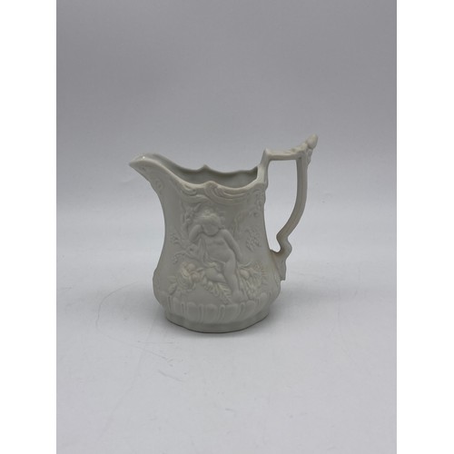 455 - PORTMEIRION BRITISH HERITAGE COLLECTION PORCELAIN RELIEF MOULDED JUGS