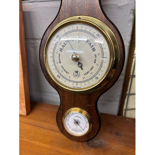 491 - BAROMETER, WEST CLOCKS QUARTZ CLOCK, WINDSOR CASTLE MODEL TIME PIECE