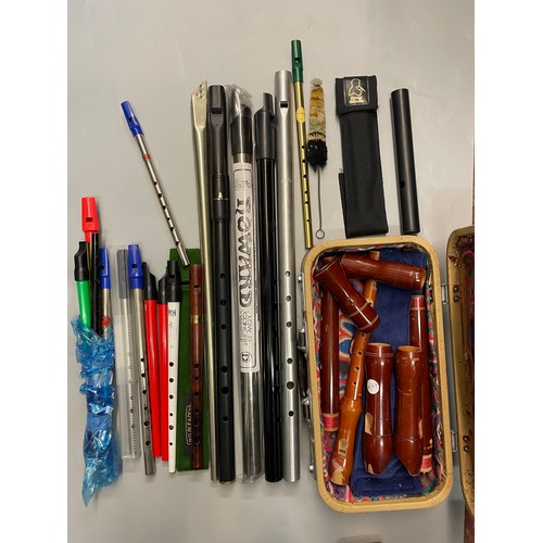 684 - SELECTION OF RECORDERS AND PENNY WHISTLES