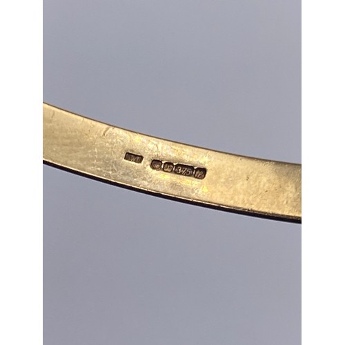 707 - 9CT GOLD PLAIN BANGLE 9G APPROX