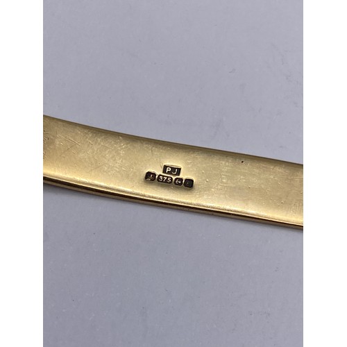 702 - 9CT GOLD IDENTITY BRACELET 12G APPROX