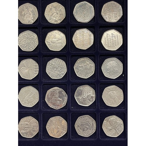 756 - THREE TRAYS OF COLLECTORS 50 PENCE PIECES VARIOUS