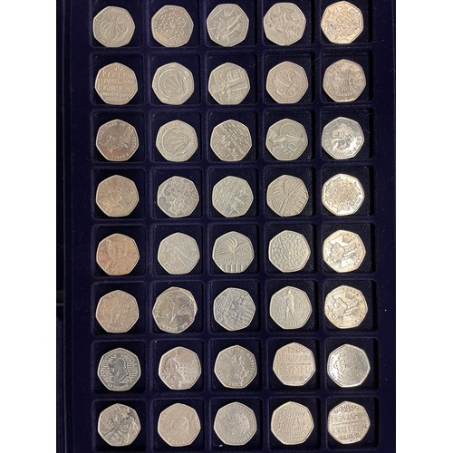 756 - THREE TRAYS OF COLLECTORS 50 PENCE PIECES VARIOUS