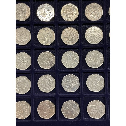 756 - THREE TRAYS OF COLLECTORS 50 PENCE PIECES VARIOUS