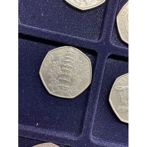 756 - THREE TRAYS OF COLLECTORS 50 PENCE PIECES VARIOUS