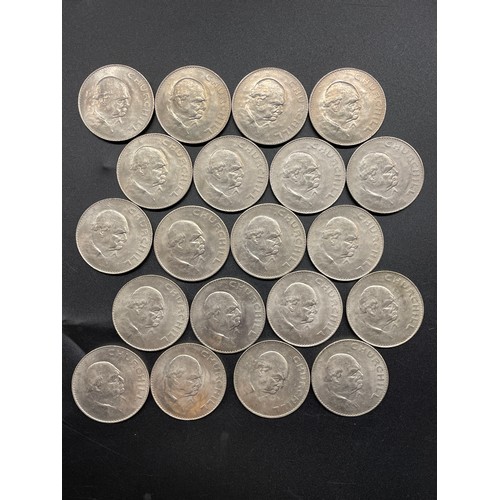 755 - BAG OF CHURCHILL 1965 COMMEMORATIVE CROWNS