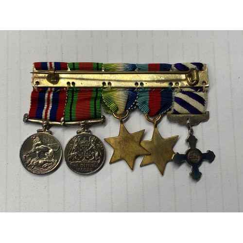 750 - WWII MEDAL GROUP TO RR FABEL WAR MEDAL, DEFENCE MEDAL, ATLANTIC STAR, 1939-45 STAR, AND DISTINGUISHE... 