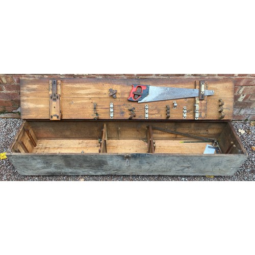 167 - PINE OBLONG CARPENTRY CHEST