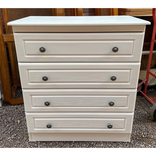 74 - WHITE ASH FOUR DRAWER CHEST