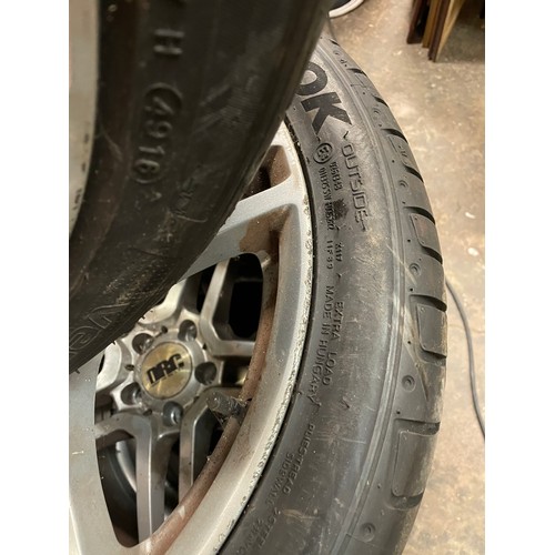 118 - FOUR ZXRJ 27H TYRES WITH ALLOYS