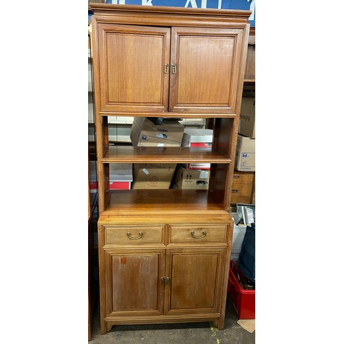 110 - CHINESE HARDWOOD DESIGN CABINET CUPBOARD