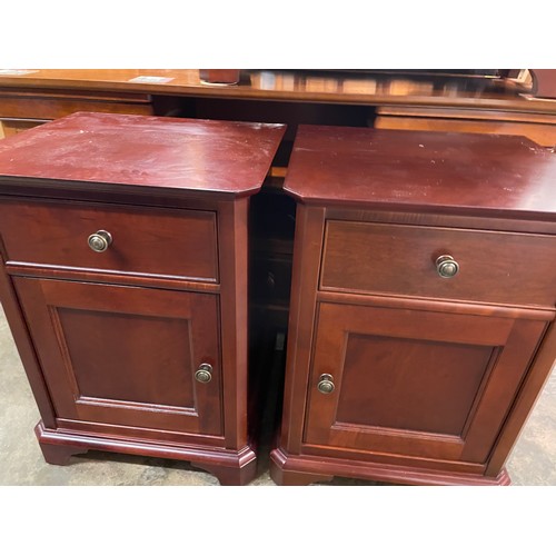 80 - PAIR OF MATCHING CHERRY WOOD BEDSIDE CUPBOARDS