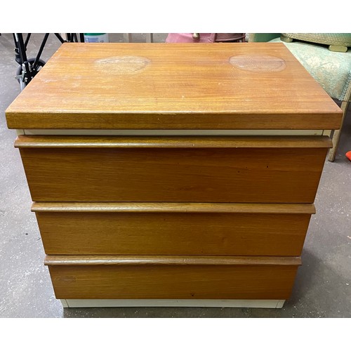 76 - 1970S TEAK THREE DRAWER CHEST