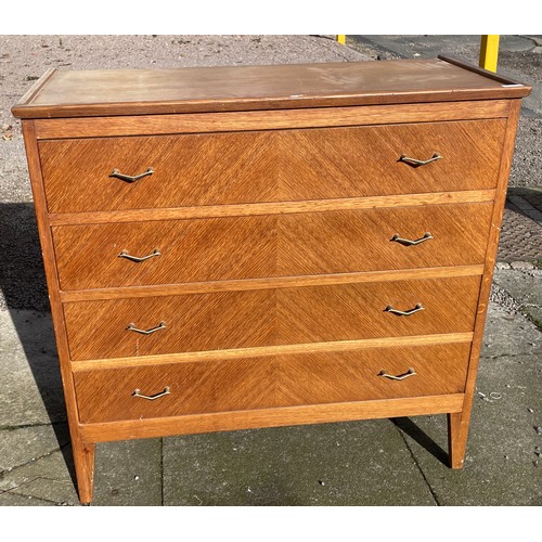 5 - 1960S OAK FOUR DRAWER CHEST